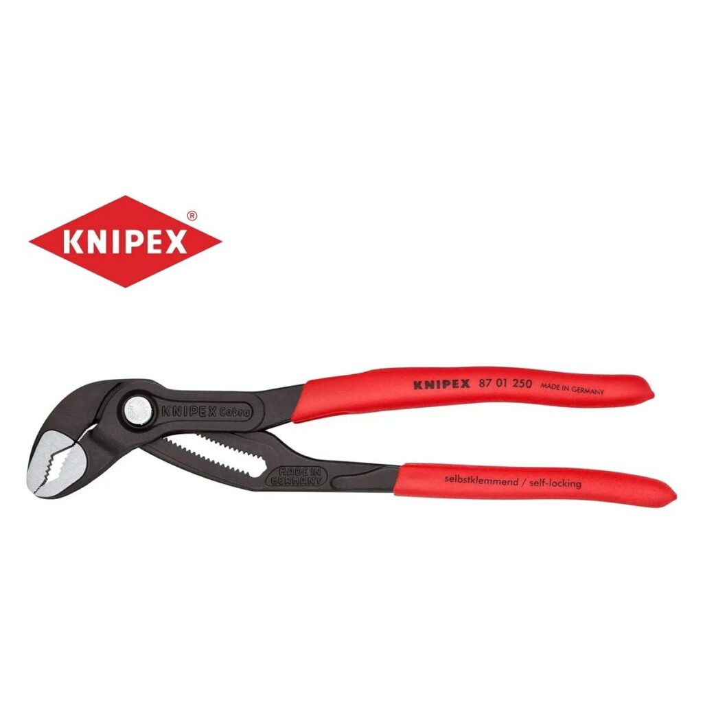 Knipex Cobra 87 01 – inštalatérske kliešte na rúrky a matice, 180–300 mm