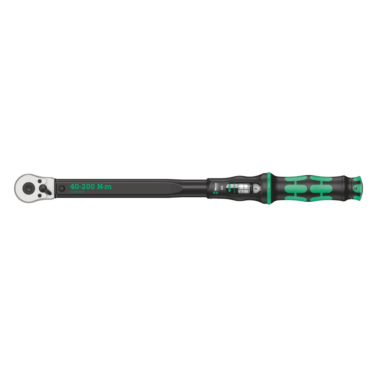 Wera Click-Torque C 3 (05075622001) – mechanický momentový kľúč 40–200 Nm, 1/2" s prepínacou račňou