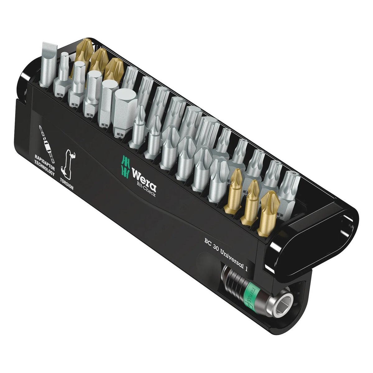 Wera Bit-Check 30 Universal 1 (05056440001) – 30-dielna sada bitov 25 mm s držiakom Rapidaptor